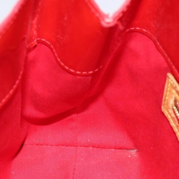 LOUIS VUITTON Monogram Vernis Reade PM Hand Bag Red Rouge M91088 LV Auth 120043 - Picture 12 of 16